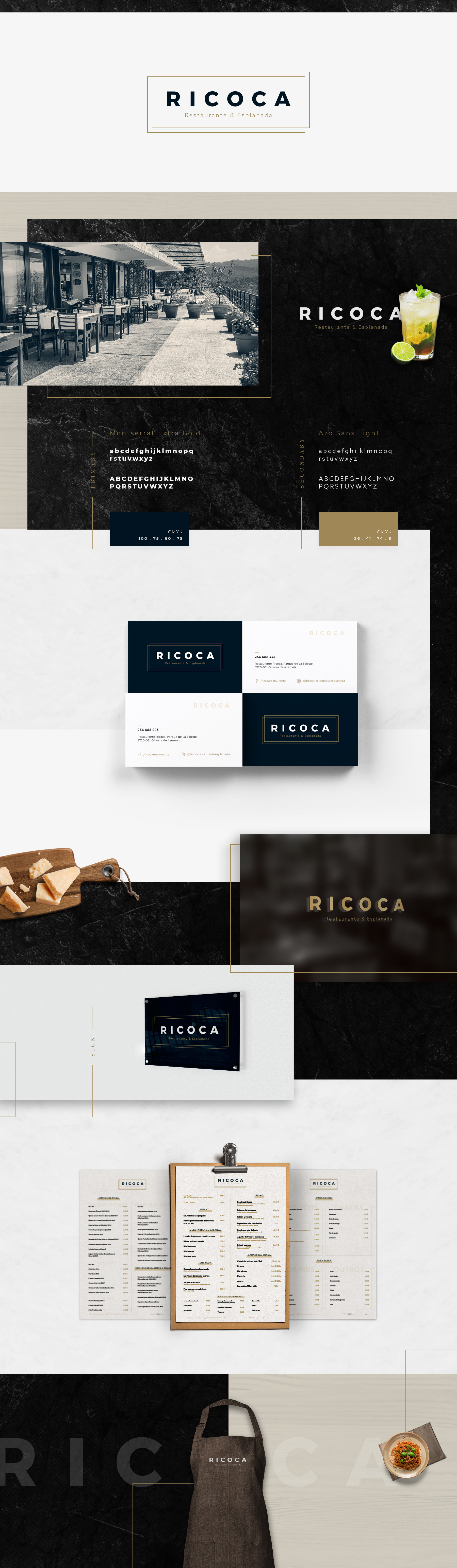 Restaurant and Balcony Bar branding and identity from portugal
